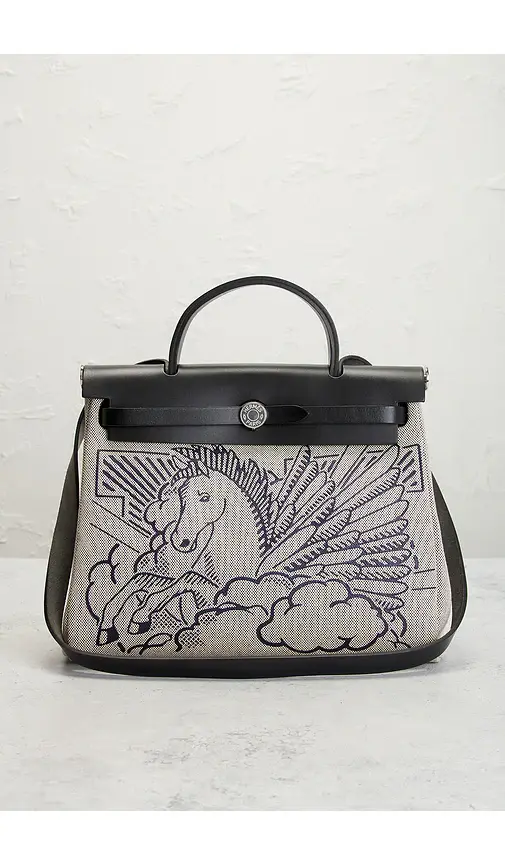 HERMÈS Toile & Leather Pegase Pop Herbag Zip 31 Handbag | Thumbnail 2 HERMÈS Toile & Leather Pegase Pop Herbag Zip 31 Handbag | Thumbnail 2