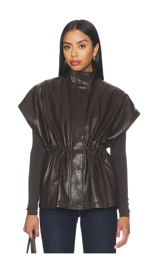 LNA Fairfax Short Sleeve Leather Jacket