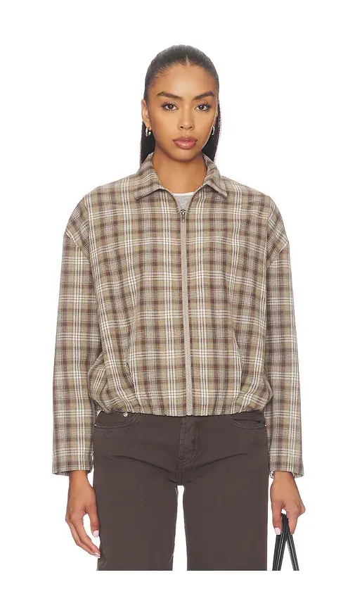 LNA Vivienne Plaid Zip Up Jacket | Thumbnail 2 LNA Vivienne Plaid Zip Up Jacket | Thumbnail 2