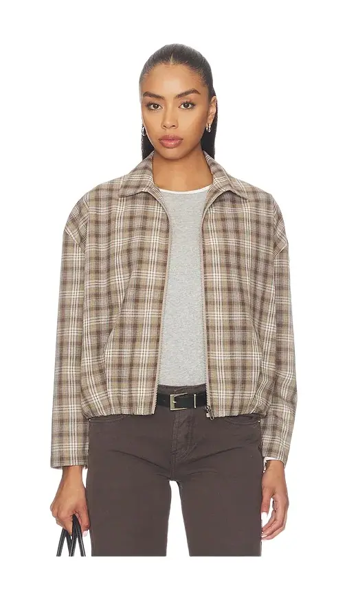 Vivienne Plaid Zip Up Jacket Vivienne Plaid Zip Up Jacket