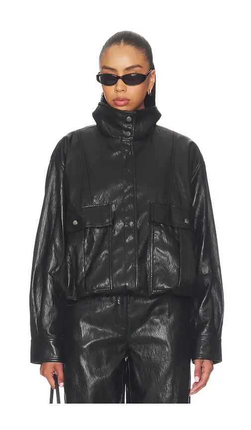 LNA Mercer Faux Leather Bomber Jacket | Thumbnail 2 LNA Mercer Faux Leather Bomber Jacket | Thumbnail 2
