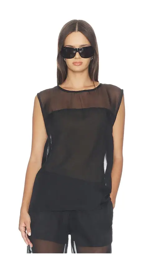 Sheer Boxy Tank Top