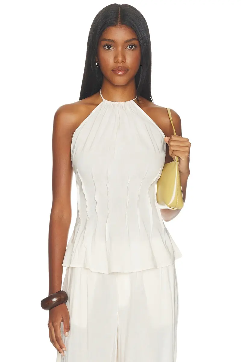 Pleated Halter Top