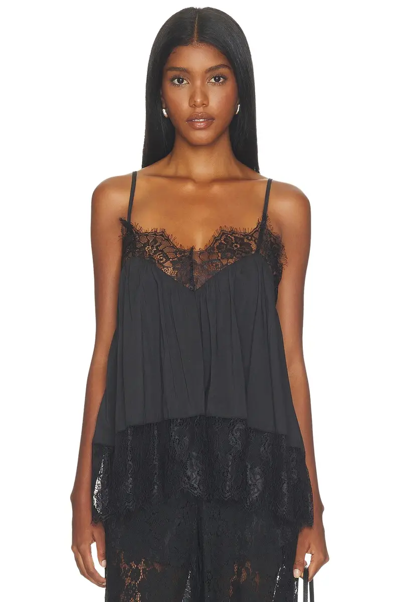 Lace Voile Cami Top
