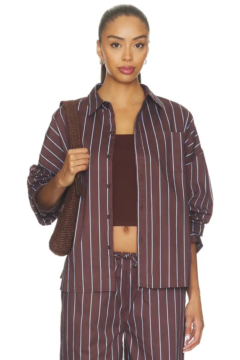 Cropped Button Front Shirt Cropped Button Front Shirt