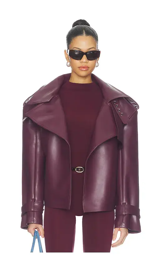 Naked Wardrobe Faux Leather Belted Trench | Thumbnail 2 Naked Wardrobe Faux Leather Belted Trench | Thumbnail 2