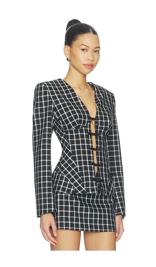 Naked Wardrobe Large Check Suiting Blazer | Thumbnail 2 Naked Wardrobe Large Check Suiting Blazer | Thumbnail 2