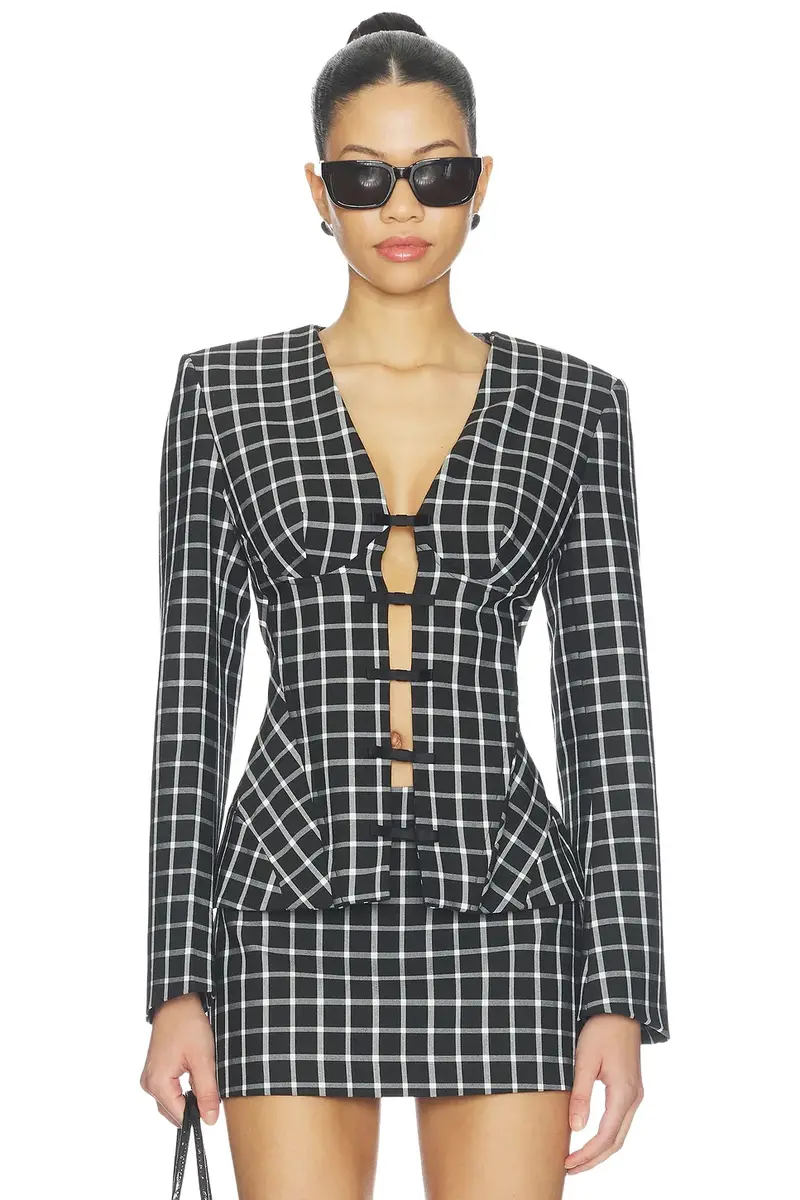 Large Check Suiting Blazer Large Check Suiting Blazer