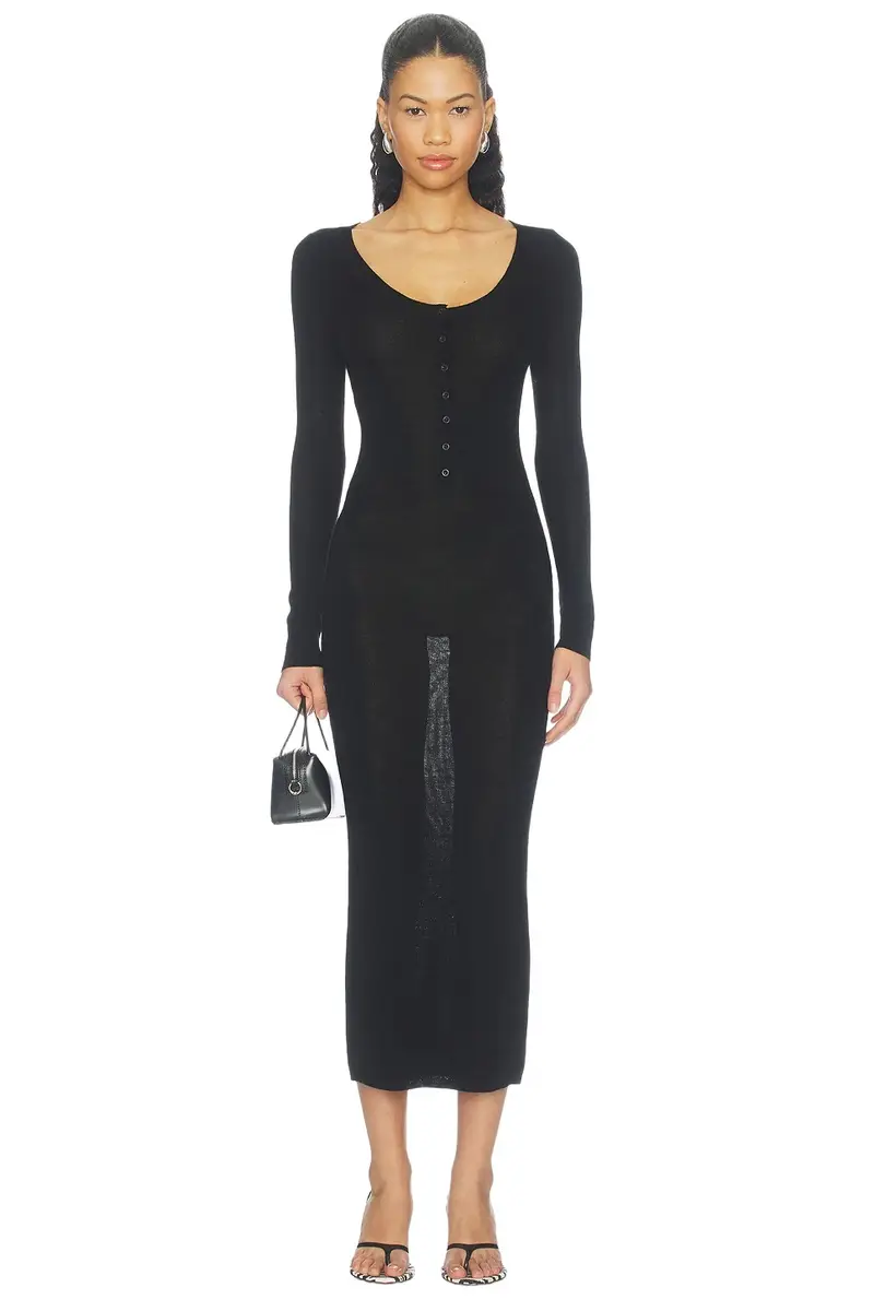 Light Merino Henley Longsleeve Dress Light Merino Henley Longsleeve Dress