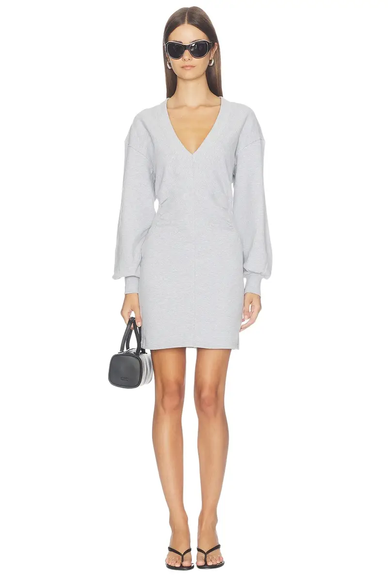 Fleece V Long Sleeve Dress Fleece V Long Sleeve Dress
