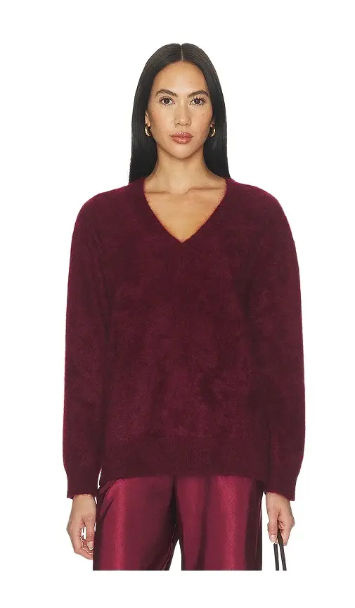 rag & bone Jada Brushed Cashmere V Neck Pullover Sweater