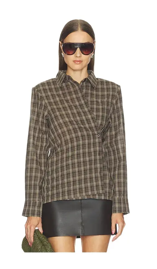 ALL THE WAYS Ila Button Up Top