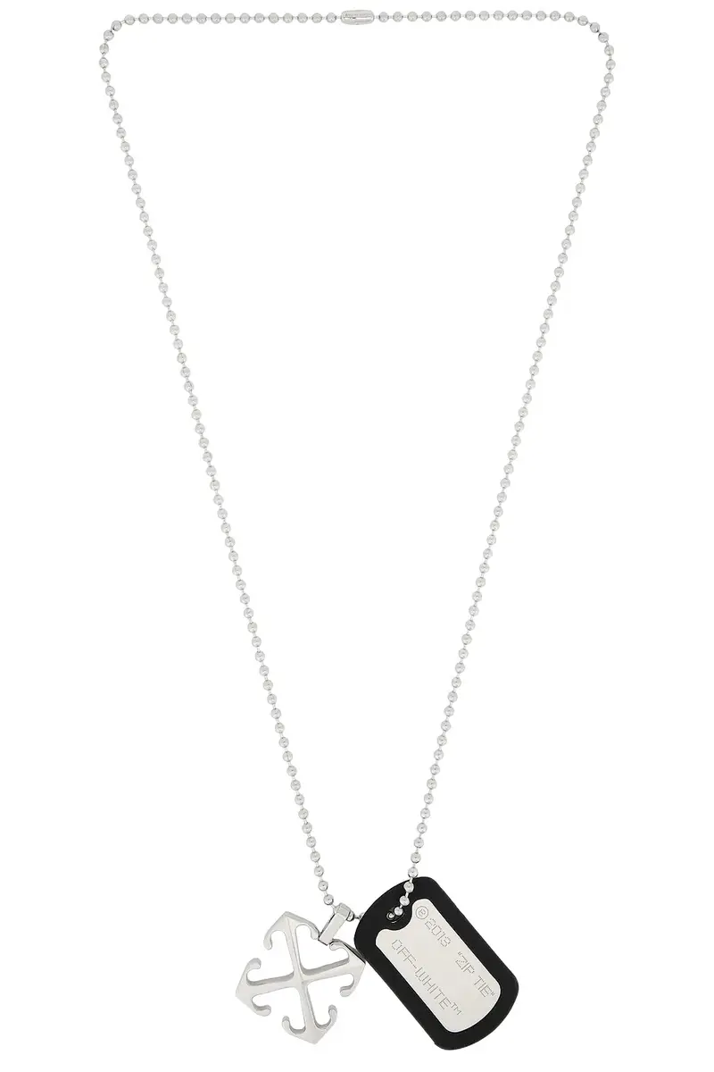 Off-White Zip Tie & Arrow Necklace