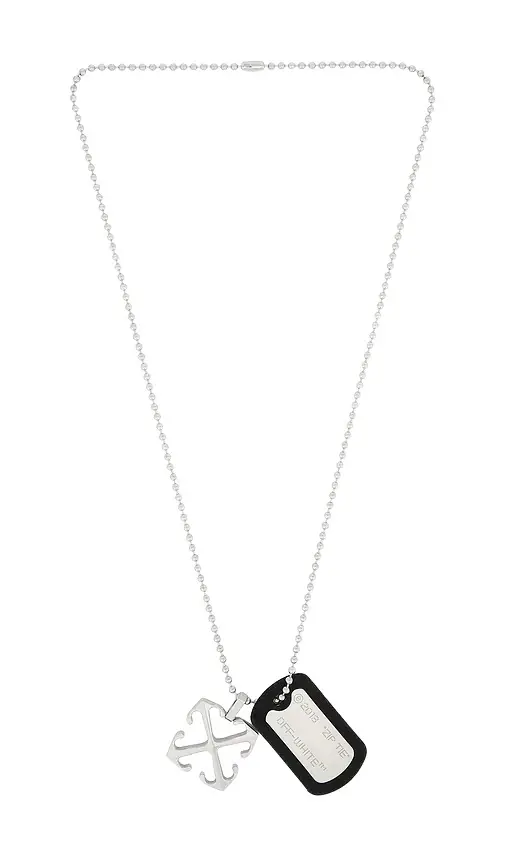 Off-White Zip Tie & Arrow Necklace