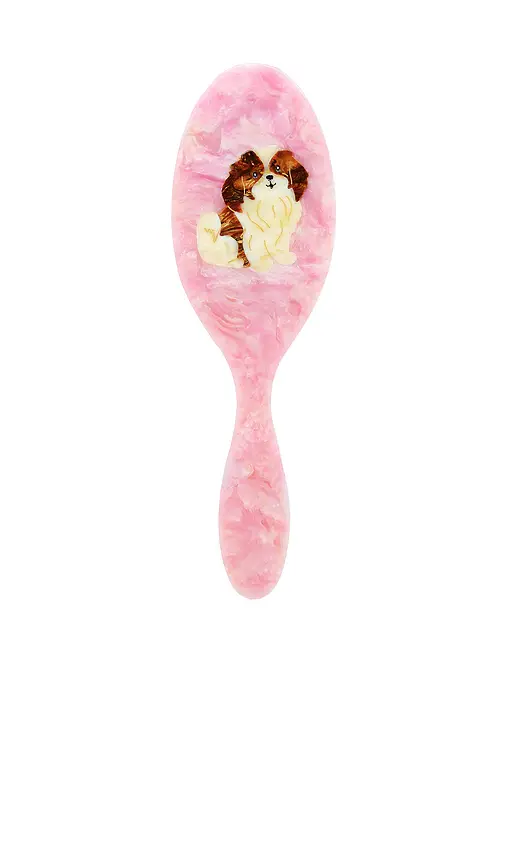 Hand-Painted Shih Tzu Pup Amazing Hair Day Brush