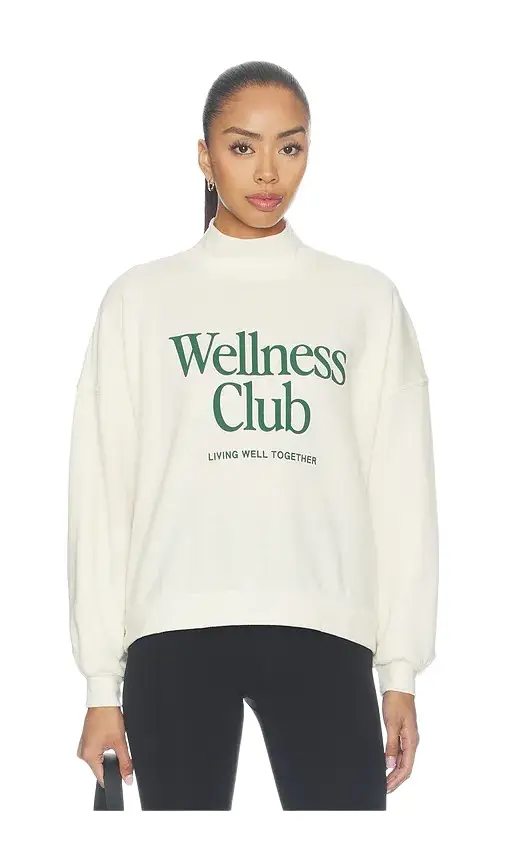 Sunny Somewhere Wellness Club Mockneck Sweater