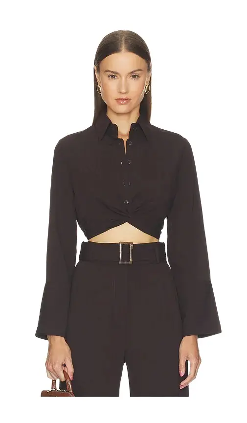 Twist Button Up Top Twist Button Up Top