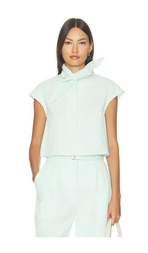 Matthew Bruch Tie Neck Button Up Shirt