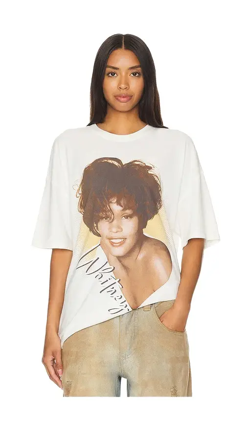 Philcos Whitney Houston Portrait Boxy Tee