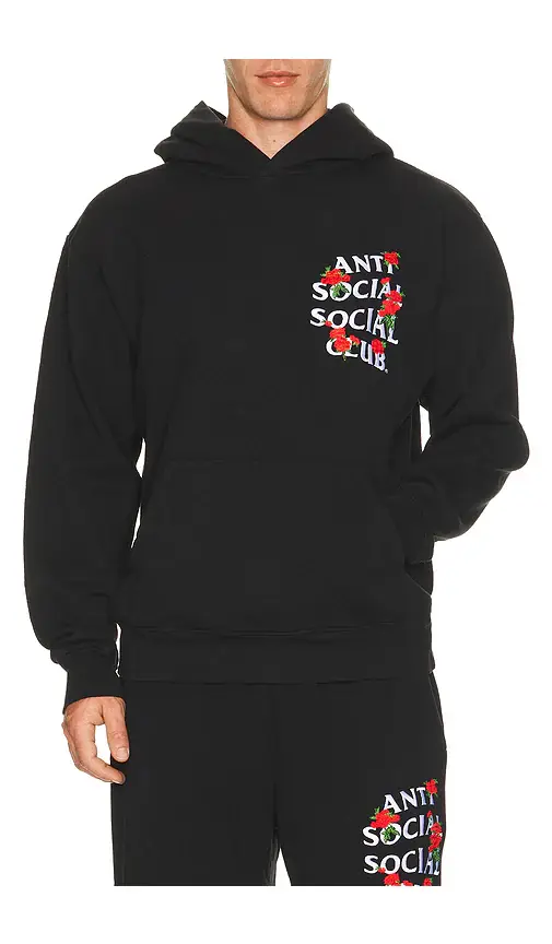 Anti Social Social Club Embroidered Rose Kkotch Hoodie | Thumbnail 2 Anti Social Social Club Embroidered Rose Kkotch Hoodie | Thumbnail 2