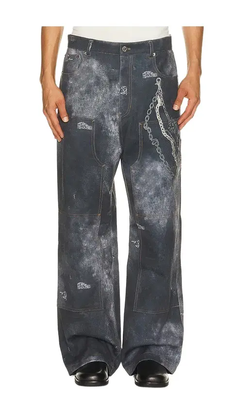 Trompe L'Oeil Denim Carpenter Pants