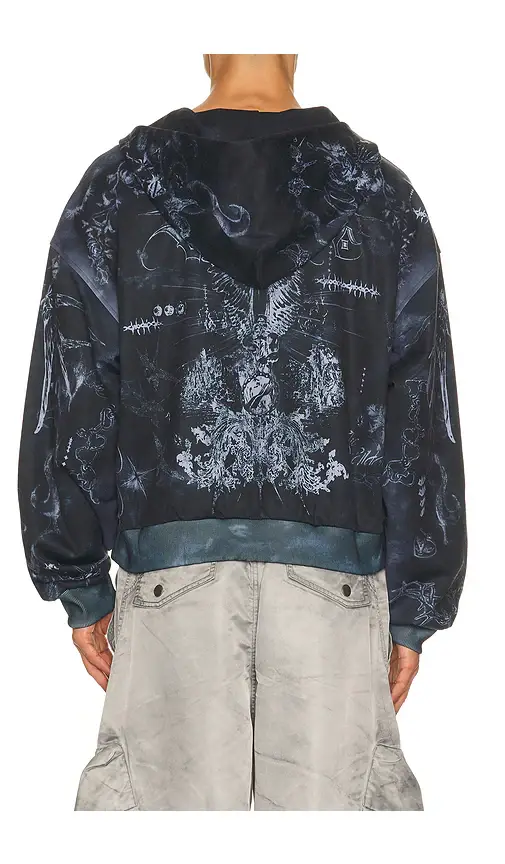 We11Done Tattoo Printed Zip Up Hoodie | Thumbnail 2 We11Done Tattoo Printed Zip Up Hoodie | Thumbnail 2
