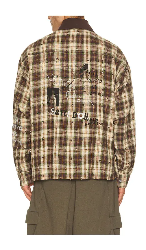 Palm Angels Surfer Dream Check Loose Shirt | Thumbnail 2