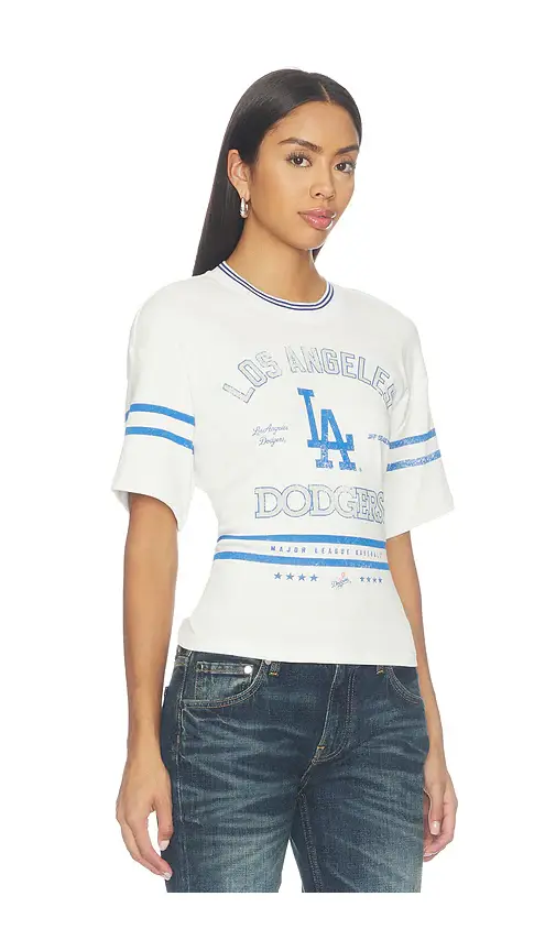 Off Season LA Dodgers Femme Lace-back Graphic Tee | Thumbnail 2