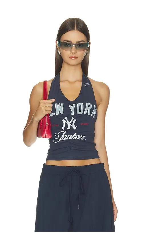 NY Yankees Ruched Halter Top NY Yankees Ruched Halter Top