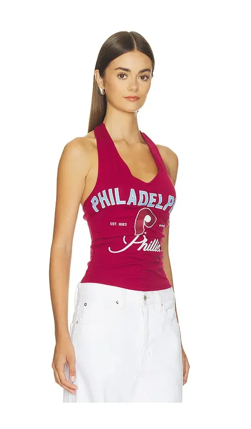 Off Season Philadelphia Phillies Ruched Halter Top | Thumbnail 2 Off Season Philadelphia Phillies Ruched Halter Top | Thumbnail 2