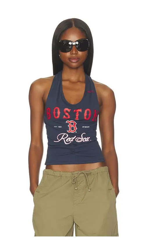 Off Season Boston Red Sox Ruched Halter Top