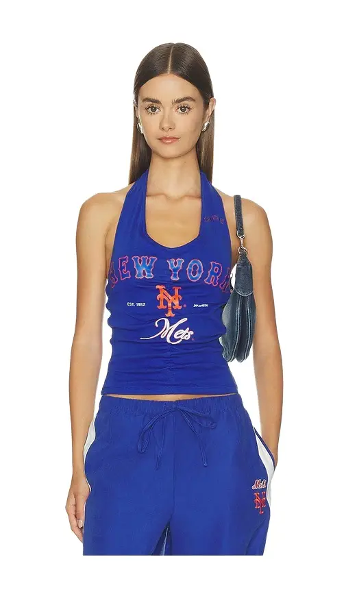 NY Mets Ruched Halter Top NY Mets Ruched Halter Top