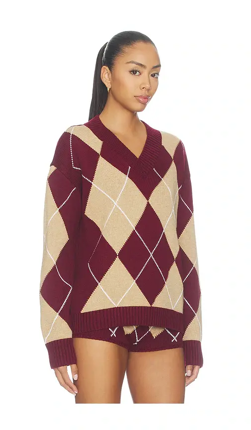 Lovers and Friends Lunaria Argyle Sweater | Thumbnail 2 Lovers and Friends Lunaria Argyle Sweater | Thumbnail 2