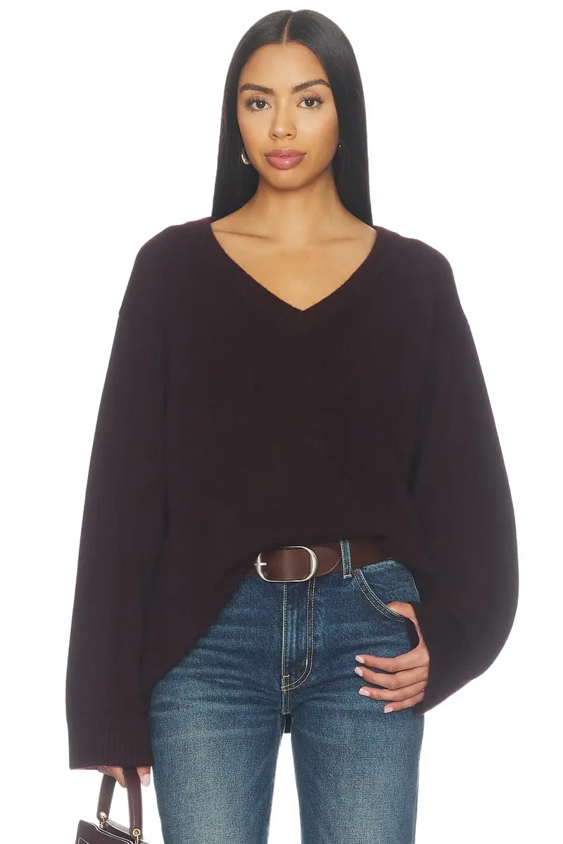 The Cashmere Relaxed V Sweater The Cashmere Relaxed V Sweater