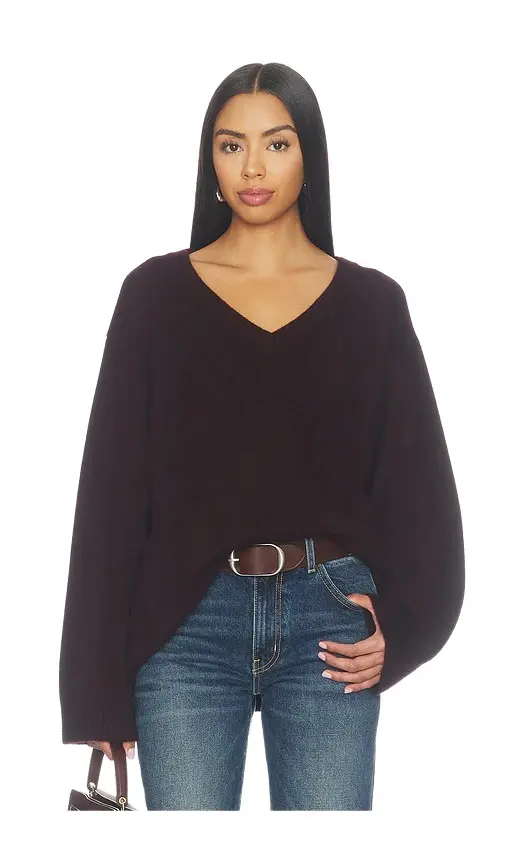 The Cashmere Relaxed V Sweater The Cashmere Relaxed V Sweater