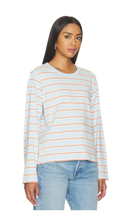 La Ligne Stripe Long Sleeve Boyfriend Tee | Thumbnail 2