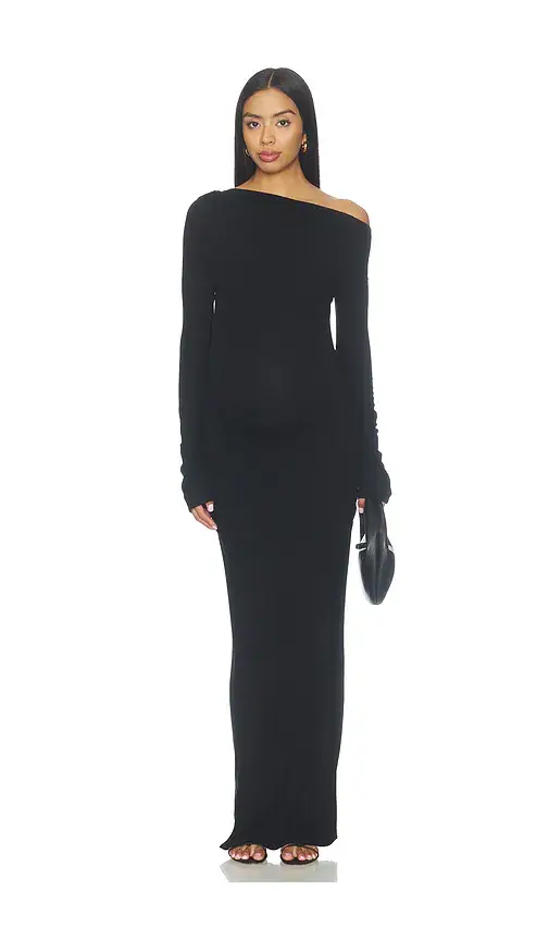 BUMPSUIT Soft Rib Draped Maxi Dress | Thumbnail 2