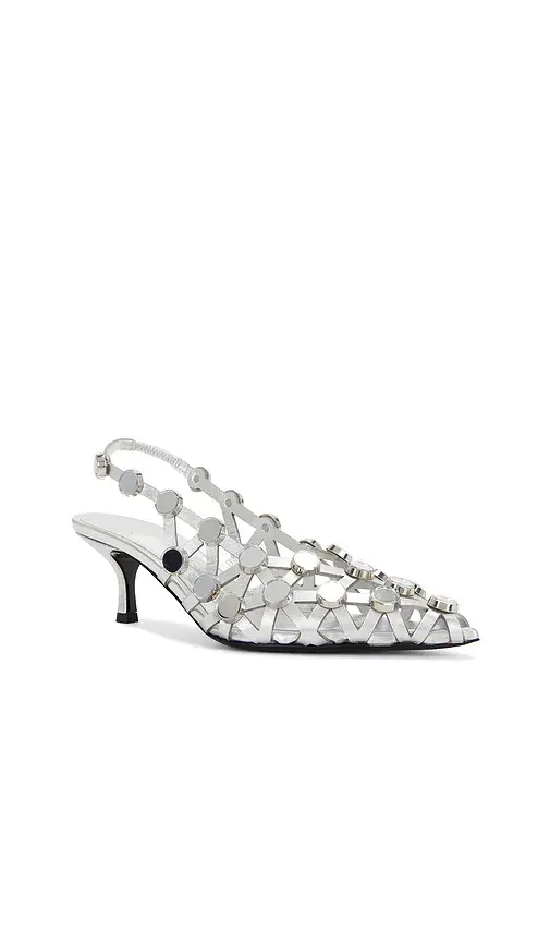 The Attico Grid 50mm Slingback | Thumbnail 2 The Attico Grid 50mm Slingback | Thumbnail 2