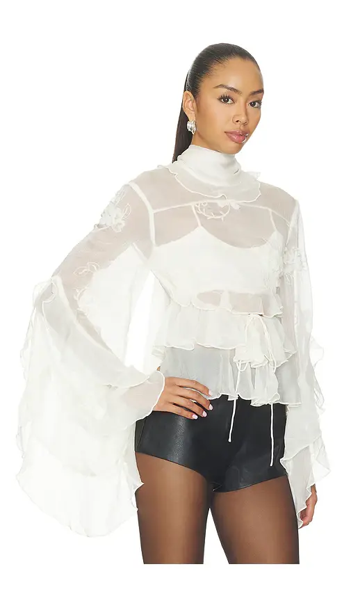 Bardot Anyssa Ruffle Blouse | Thumbnail 2 Bardot Anyssa Ruffle Blouse | Thumbnail 2