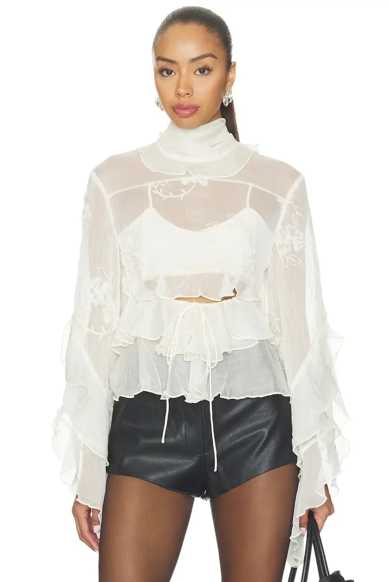 Anyssa Ruffle Blouse