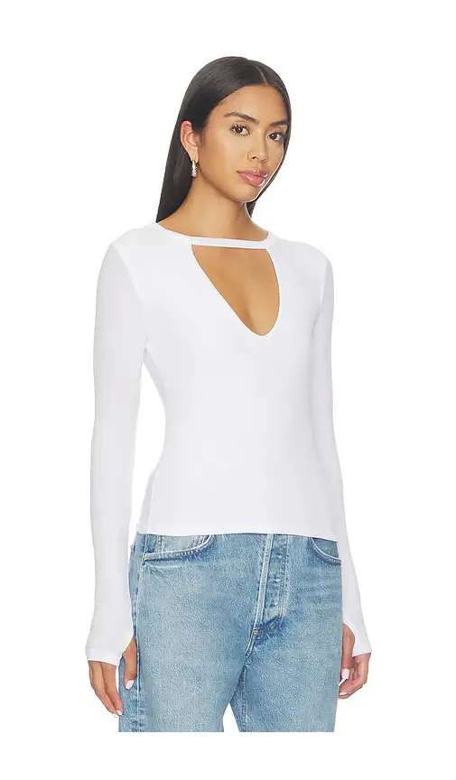 Michael Lauren Keplin Fitted Longsleeve With Cutout Double Line | Thumbnail 2 Michael Lauren Keplin Fitted Longsleeve With Cutout Double Line | Thumbnail 2