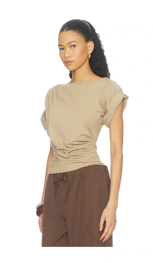 THE LINE BY K Francine Pleated Short Sleeve T-shirt | Thumbnail 2 THE LINE BY K Francine Pleated Short Sleeve T-shirt | Thumbnail 2