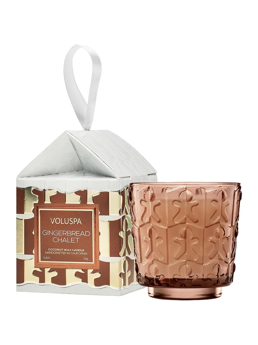 Voluspa Gingerbread Chalet 2.5oz Boxed Pedestal Ornament