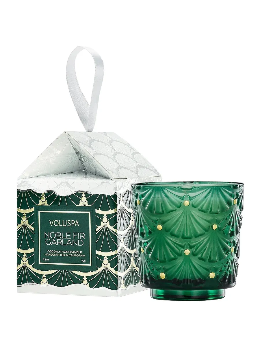 Noble Fir Garland 2.5oz Boxed Pedestal Ornament Noble Fir Garland 2.5oz Boxed Pedestal Ornament