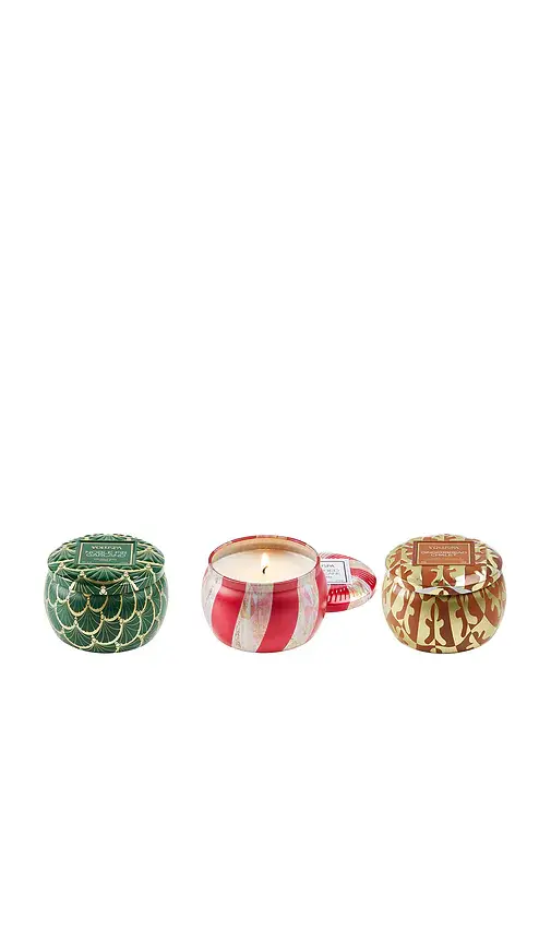 Voluspa Holiday Mini Tin Trio | Thumbnail 2 Voluspa Holiday Mini Tin Trio | Thumbnail 2