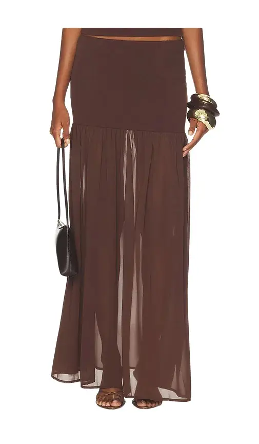 Nyra Low Waisted Maxi Skirt Nyra Low Waisted Maxi Skirt