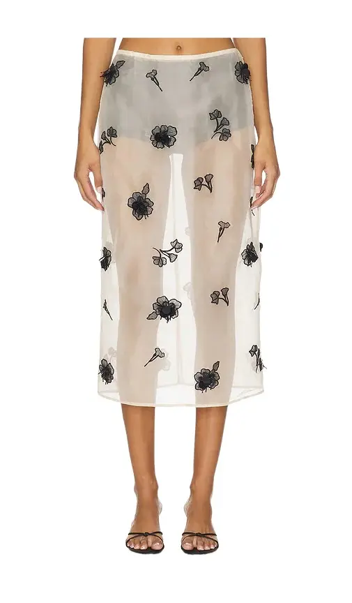 L'Academie Minah Midi Skirt