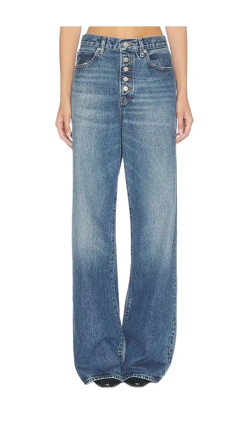 Frame The Loose Exposed Buttons Jeans