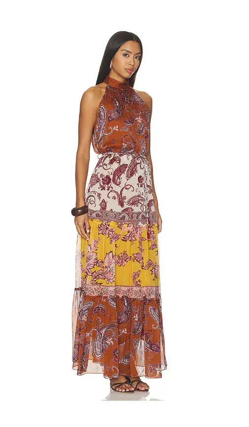 Hemant & Nandita Halter Neck Tiered Maxi Dress | Thumbnail 2 Hemant & Nandita Halter Neck Tiered Maxi Dress | Thumbnail 2