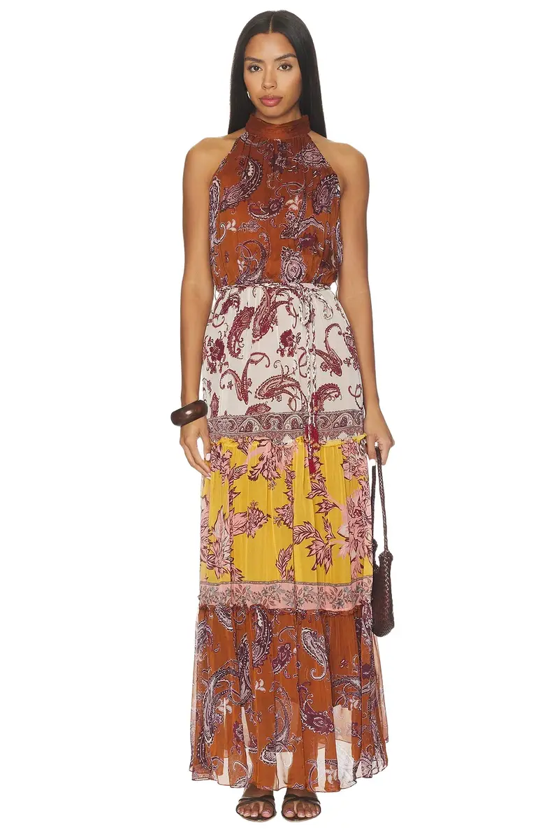 Halter Neck Tiered Maxi Dress Halter Neck Tiered Maxi Dress